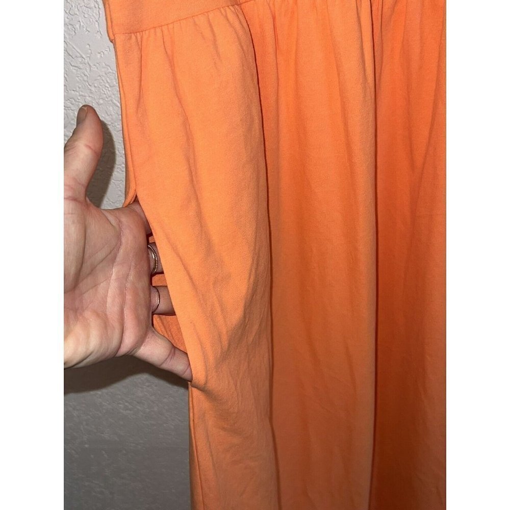 J Crew MIDI Dress Cotton NWTS Stretchy Sleeveless Peach Color Large BR873 1E - Picture 7 of 10